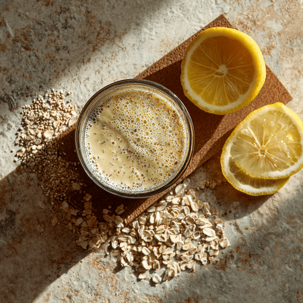 Oatzempic recipe morning drink with oats and lemon