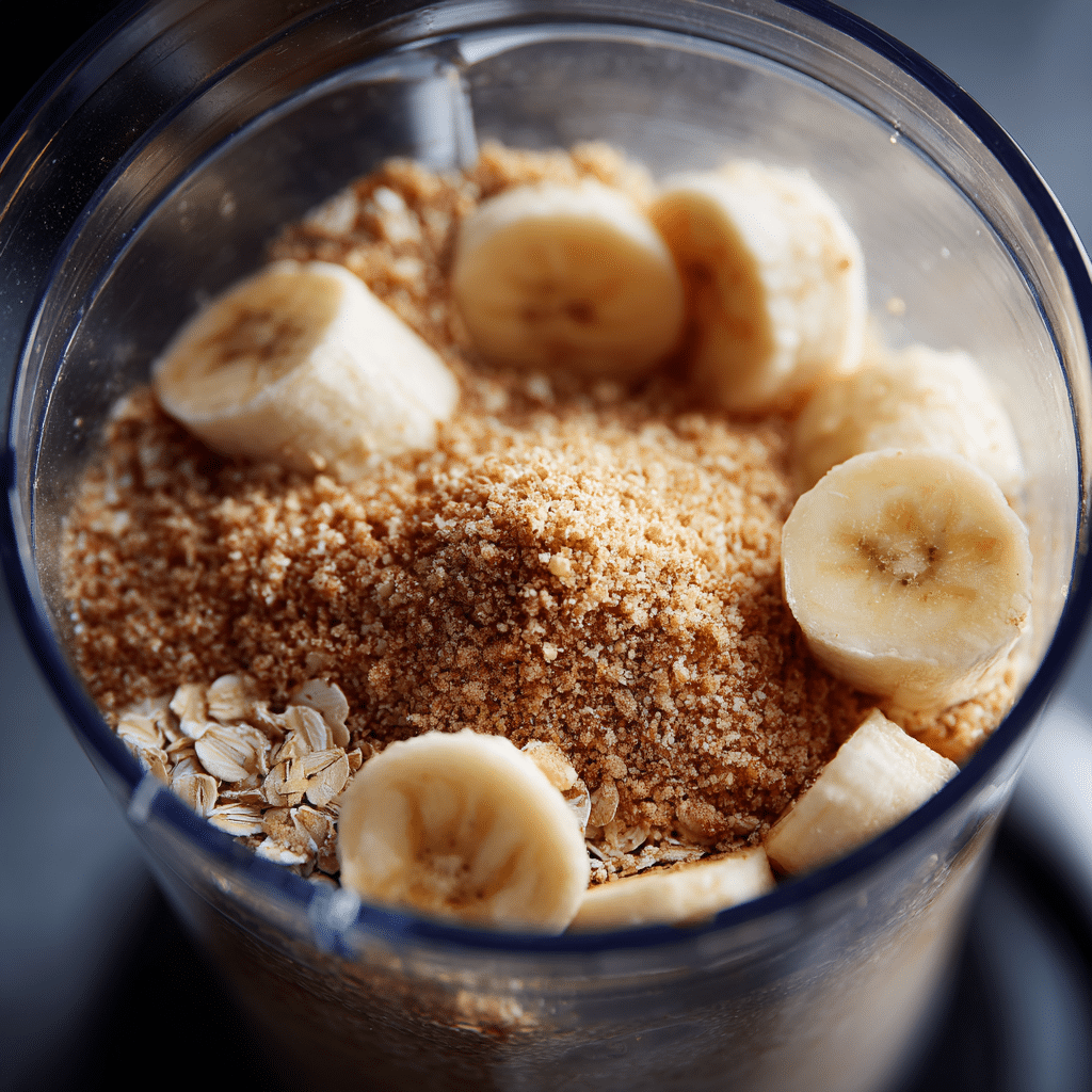blending oats banana batter