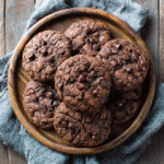 Gluten free chocolate chocolate chip cookies on tray