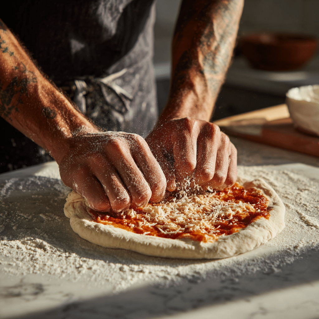 rolling gluten free pizza rolls dough