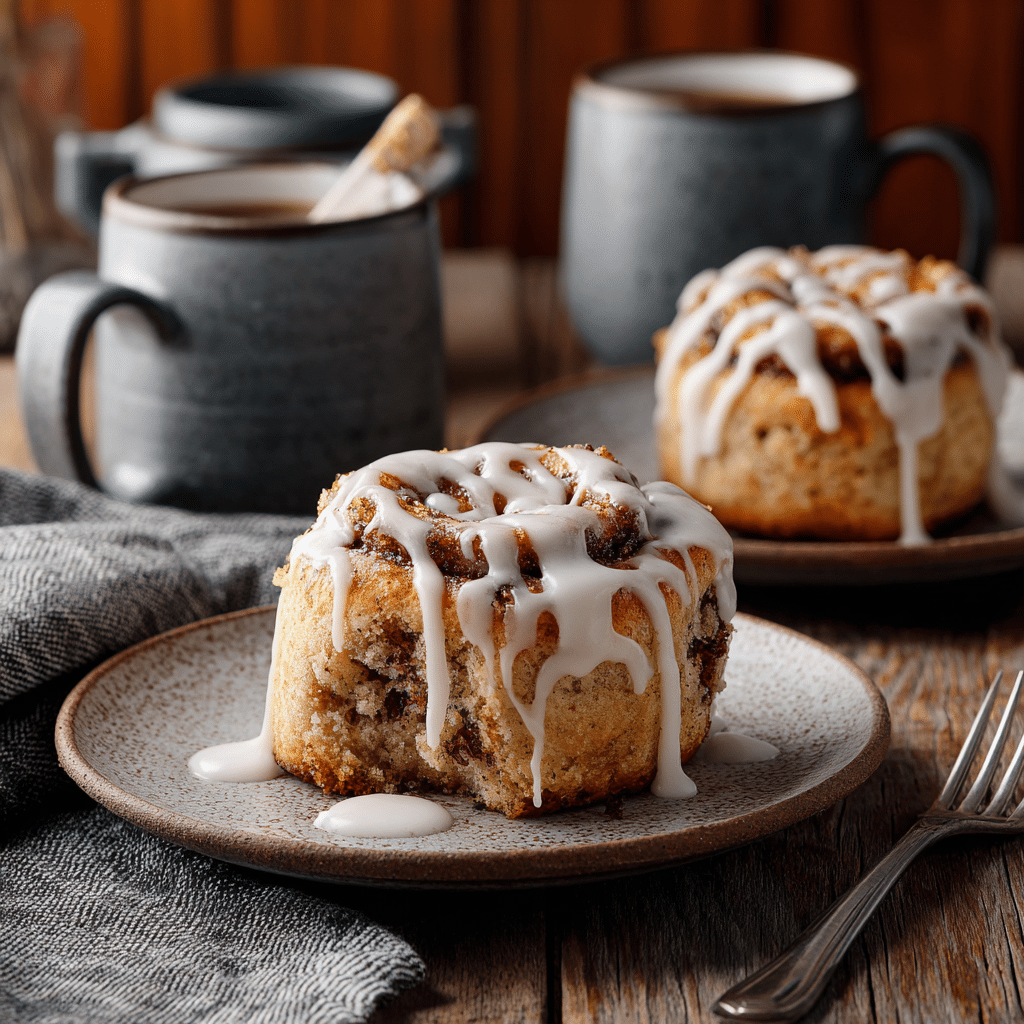 serving gluten-free sourdough cinnamon rolls
