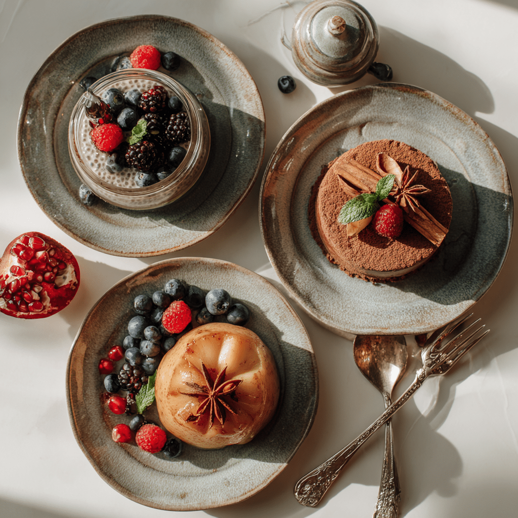 Gluten and lactose free dessert variations