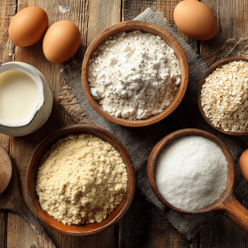 Ingredients for gluten free waffle recipe fluffy