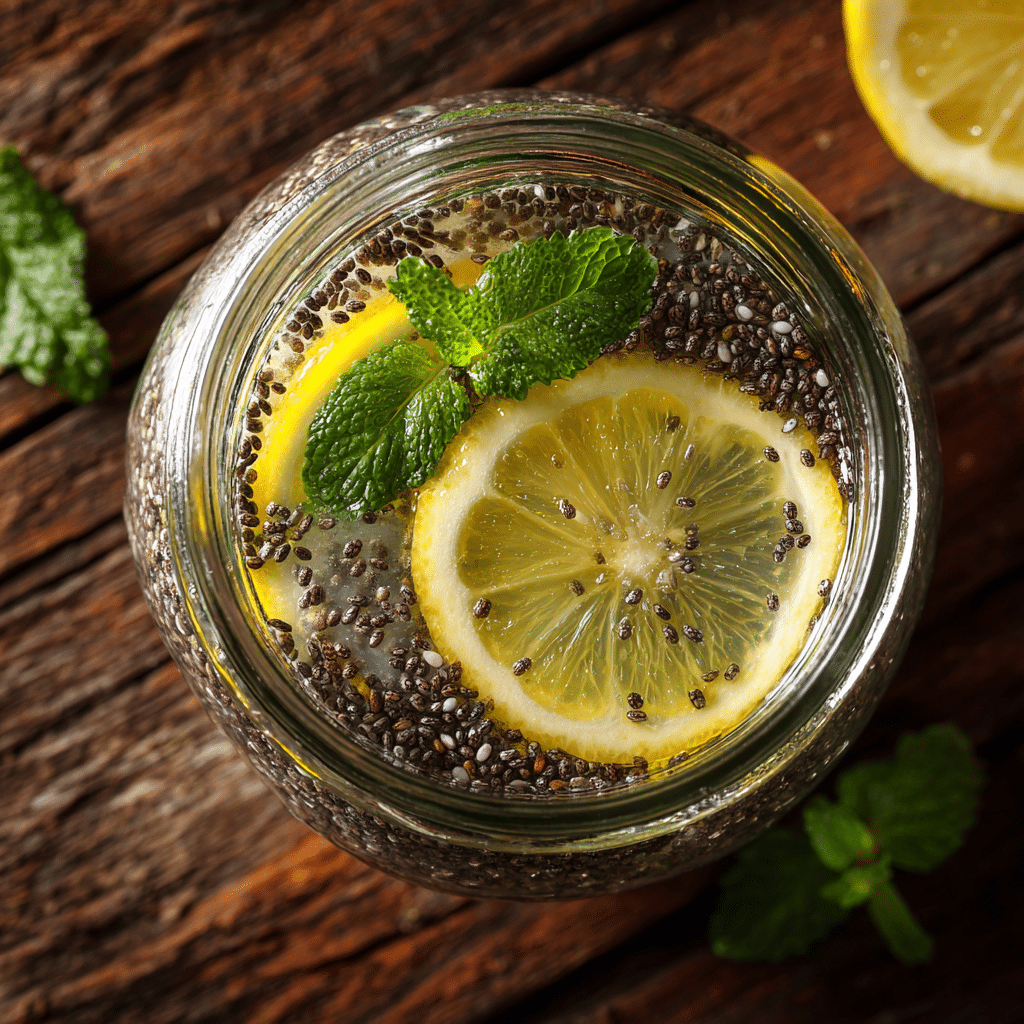 chia seed water recipe fresh glass