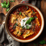 Gluten Free Lasagna Soup in bowl