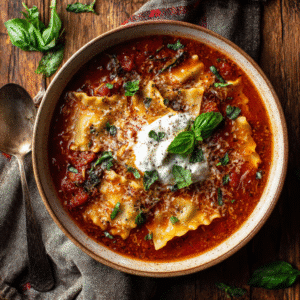 Gluten Free Lasagna Soup in bowl