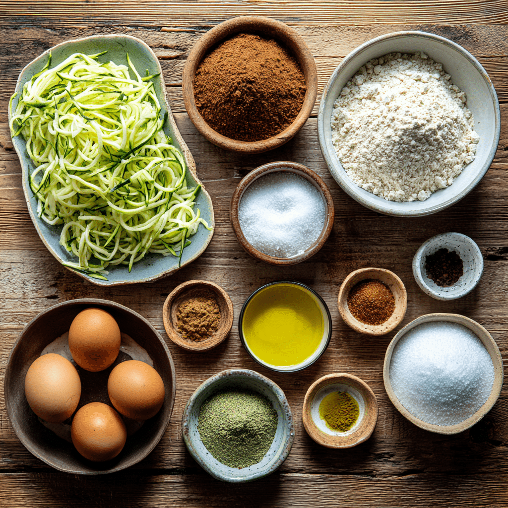 gluten free zucchini bread ingredients