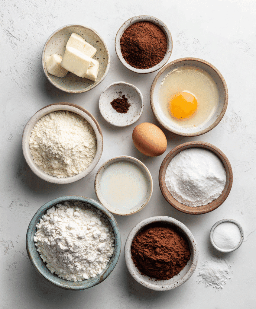 gluten free mug cake ingredients flat lay