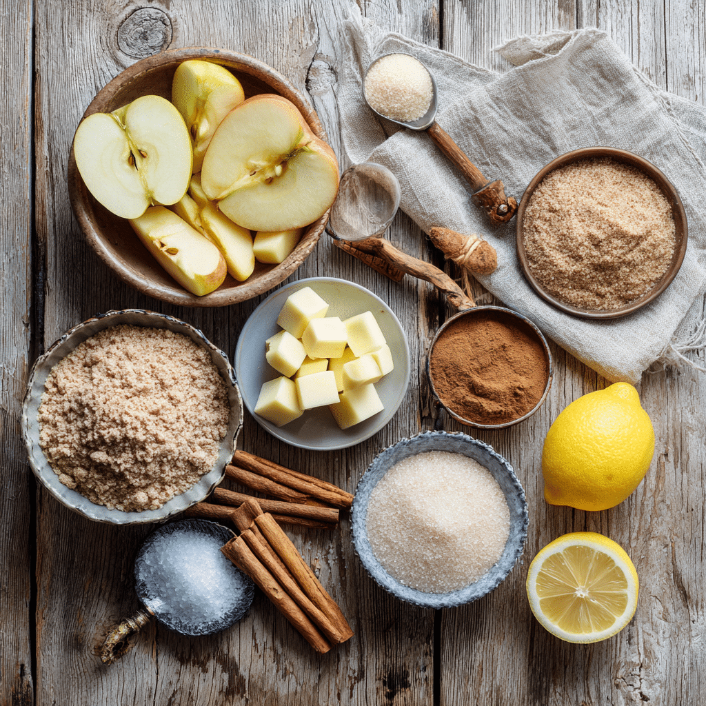 Gluten-Free Apple Crisp ingredients