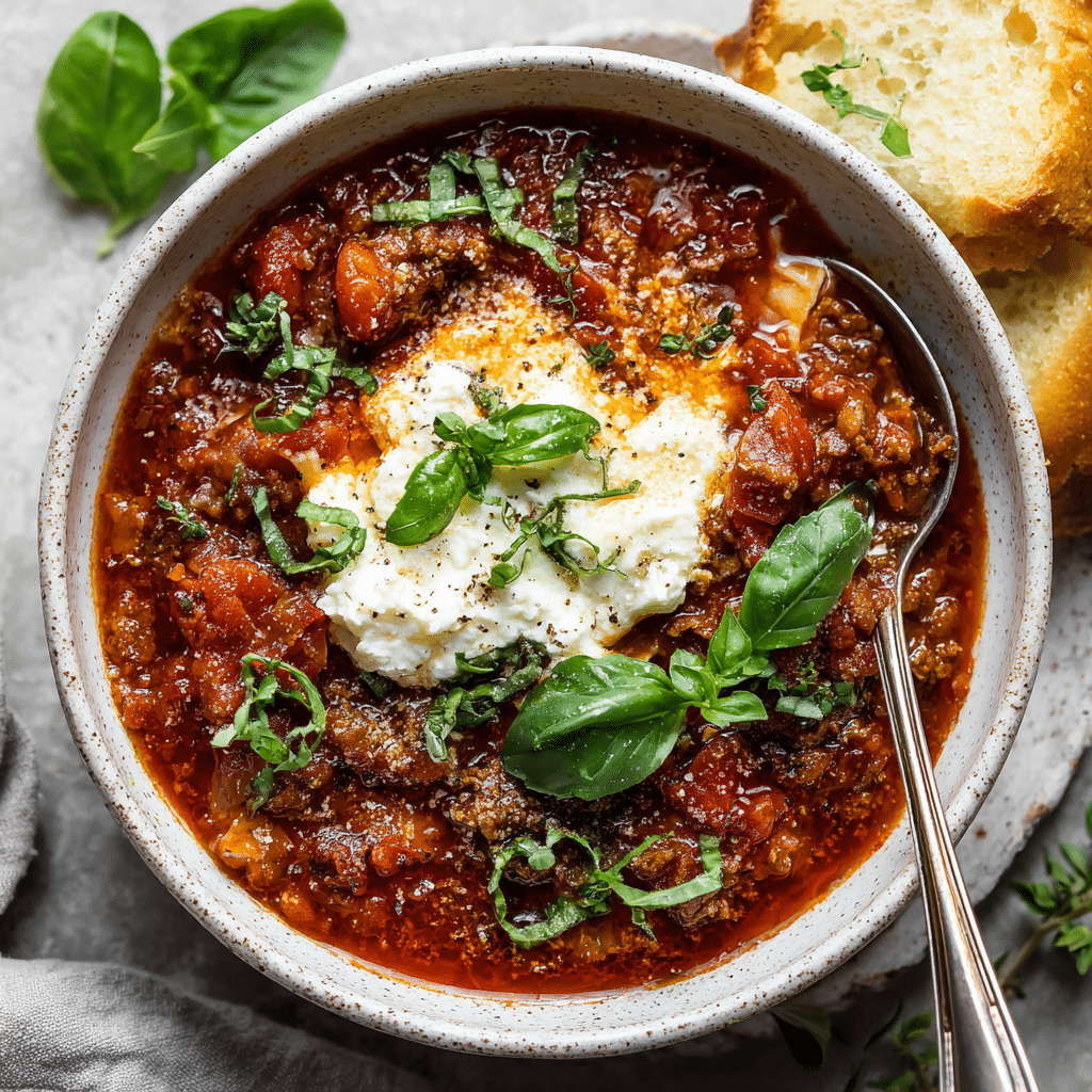 Serving Gluten Free Lasagna Soup