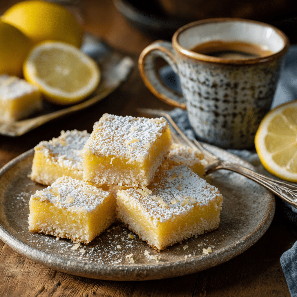 serving gluten free lemon bars