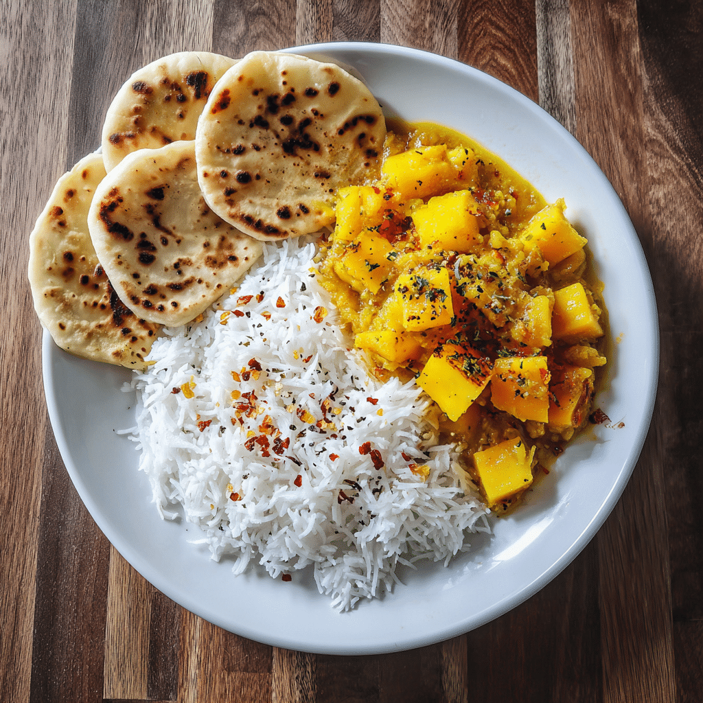 Serving gluten-free mango pickle