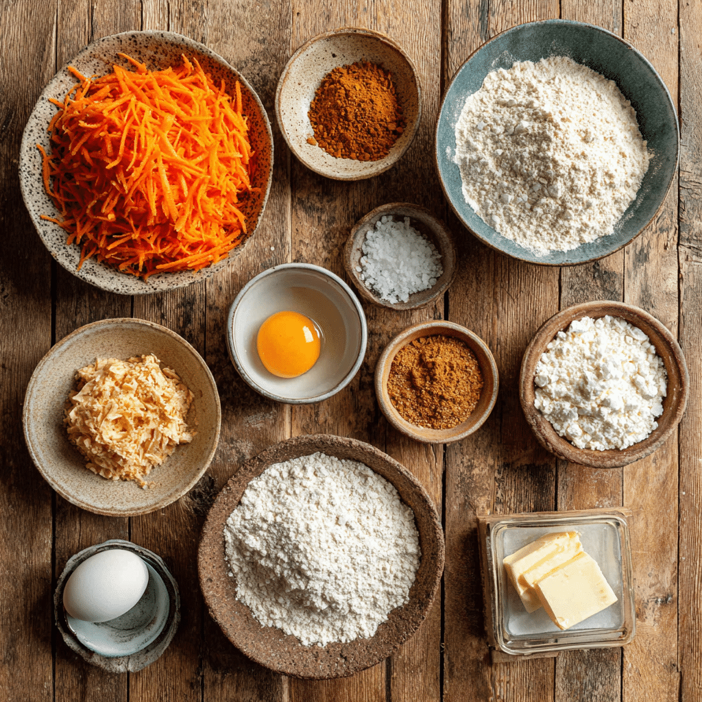 gluten free carrot cake cupcakes ingredients
