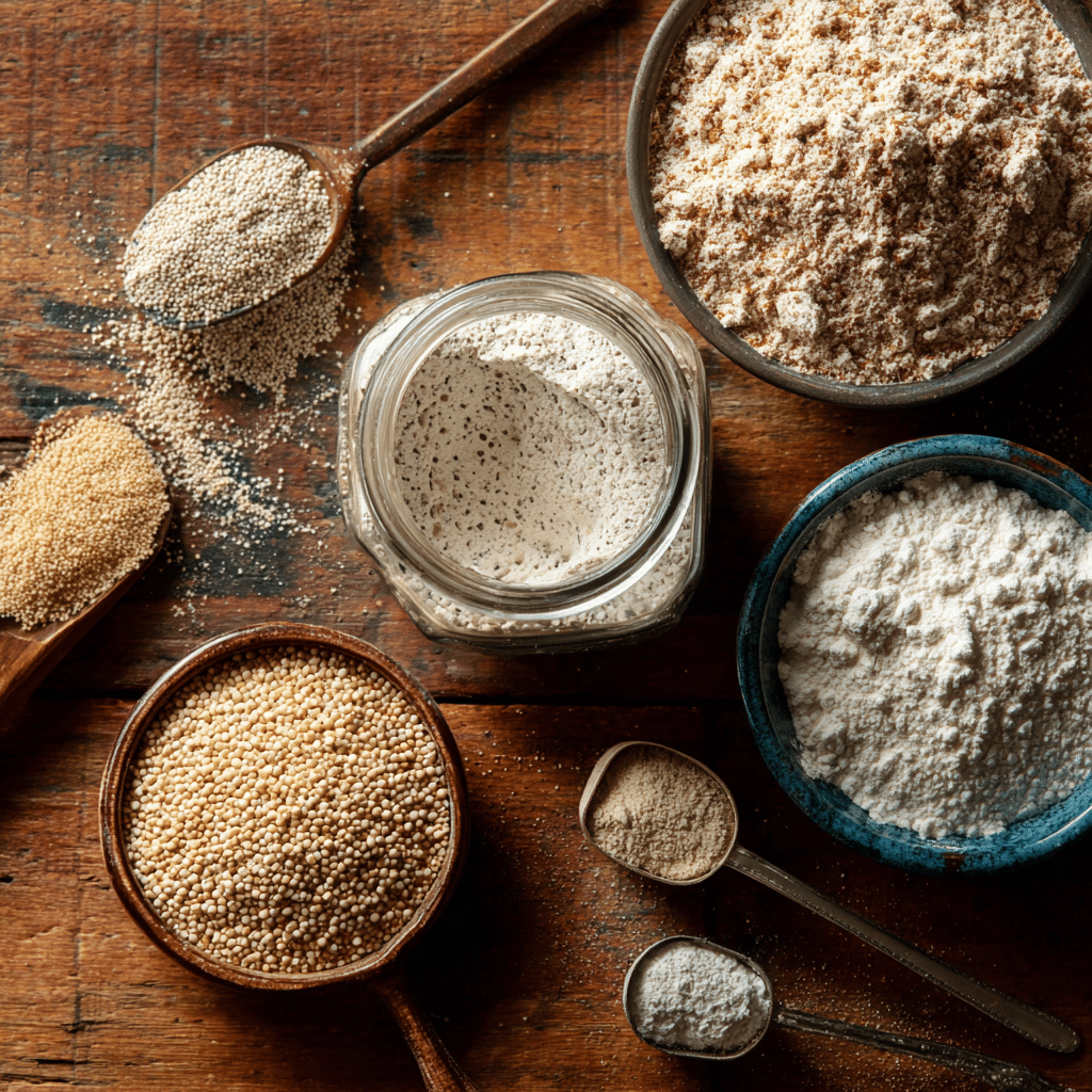 Gluten-free flours and sourdough starter