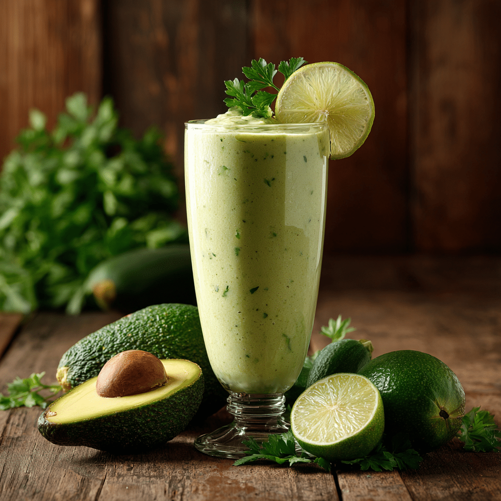 avocado parsley detox green smoothie