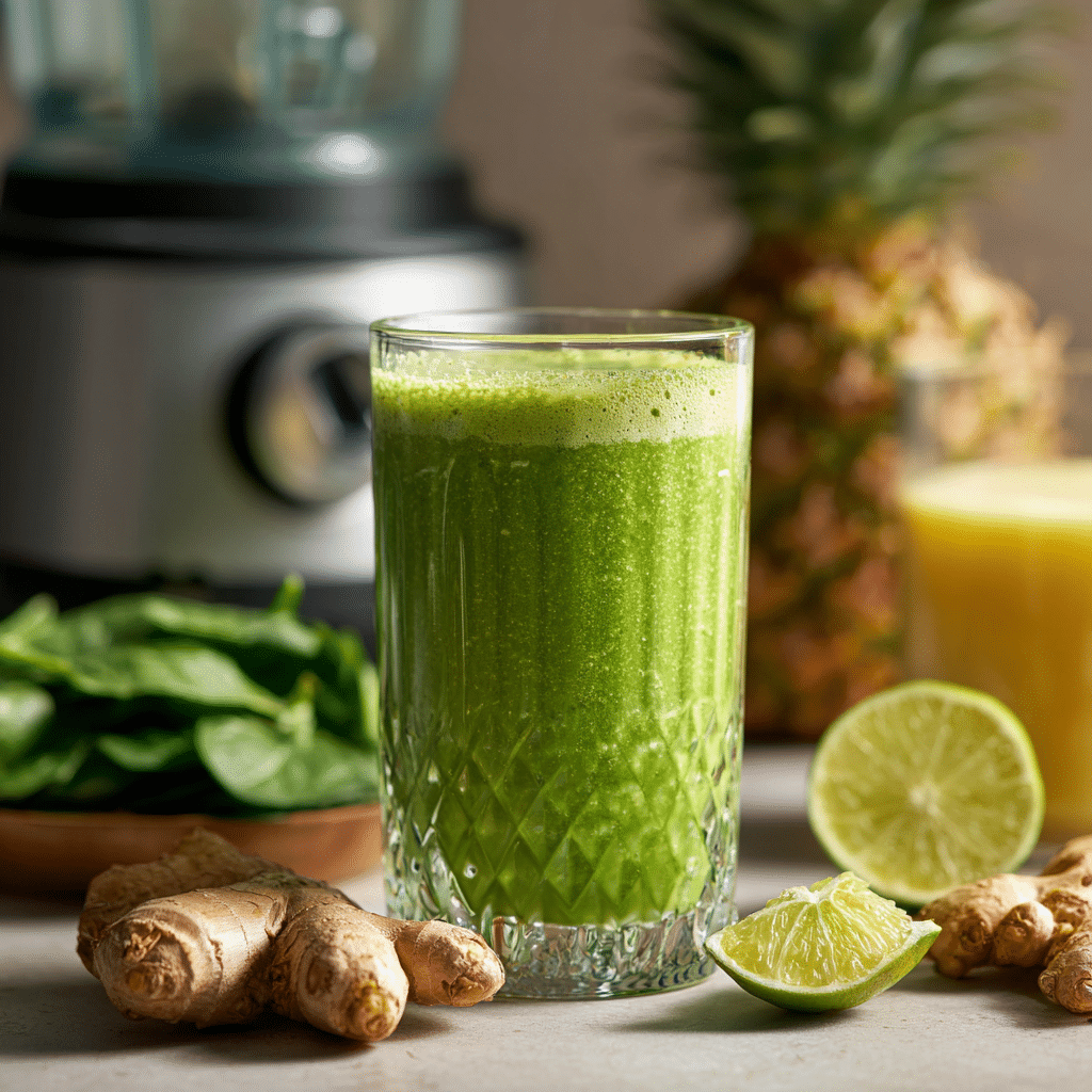 spinach pineapple green smoothie fat burn