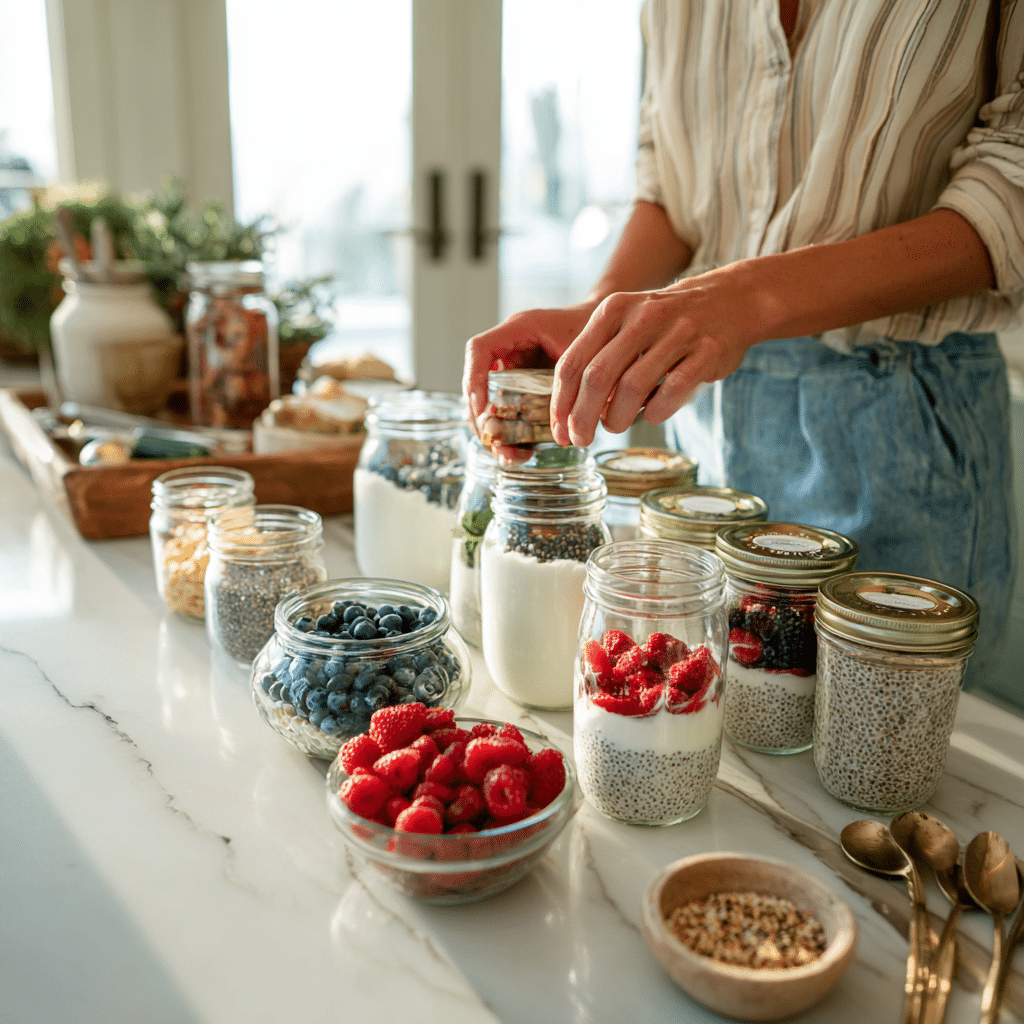 Prepping Gluten-Free Breakfast Jars – Bright Morning Light