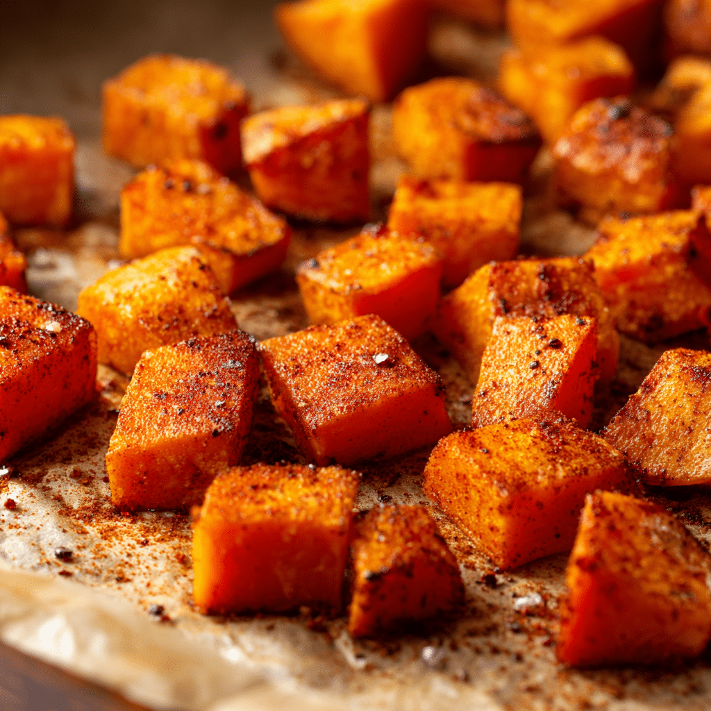 roasted sweet potatoes for black bean bowls