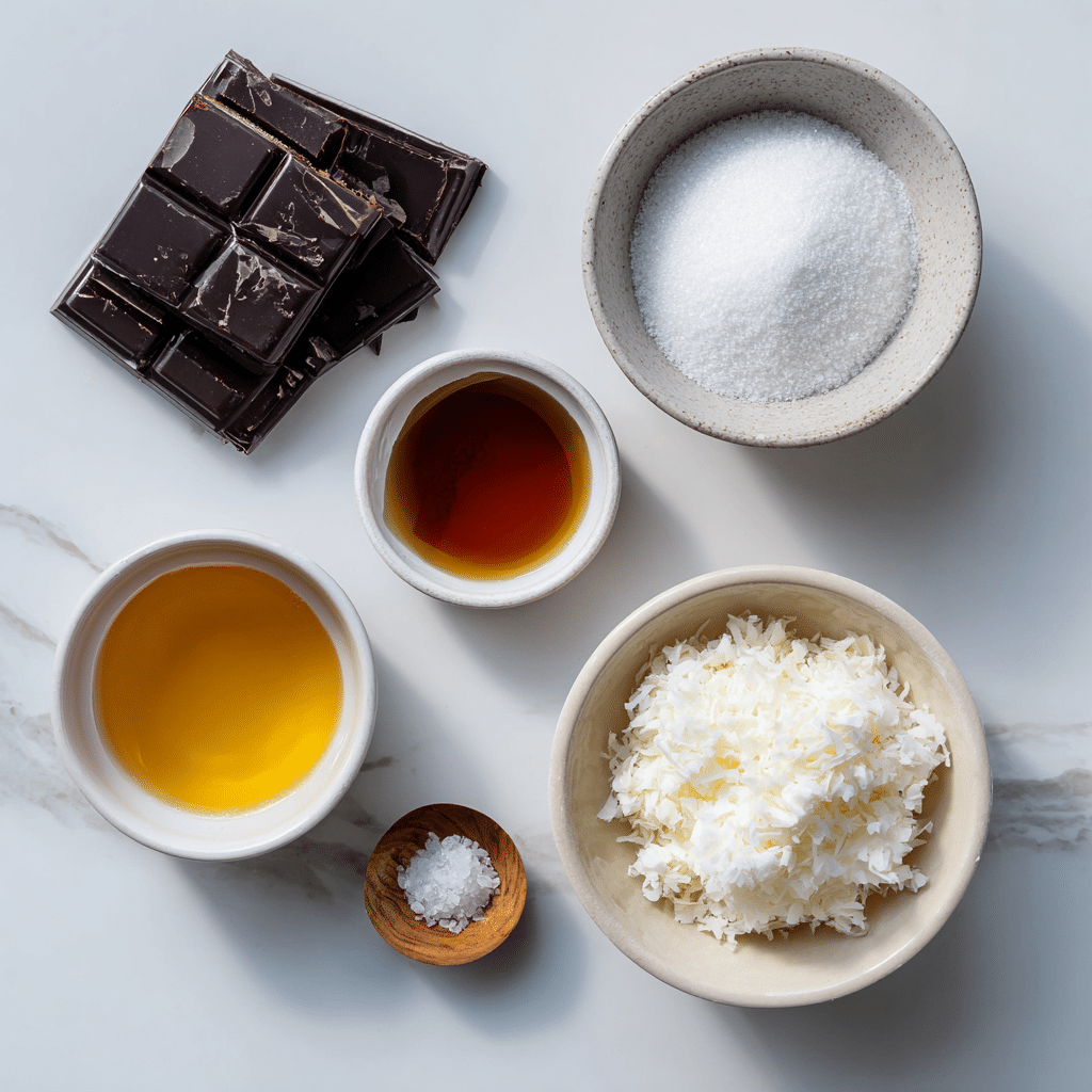 Ingredients for 10-minute gluten-free chocolate mousse