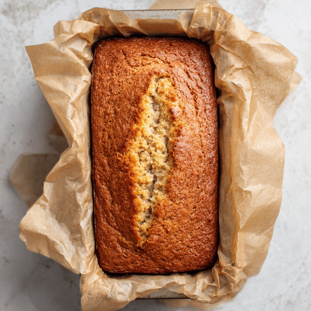 gluten-free banana bread just baked