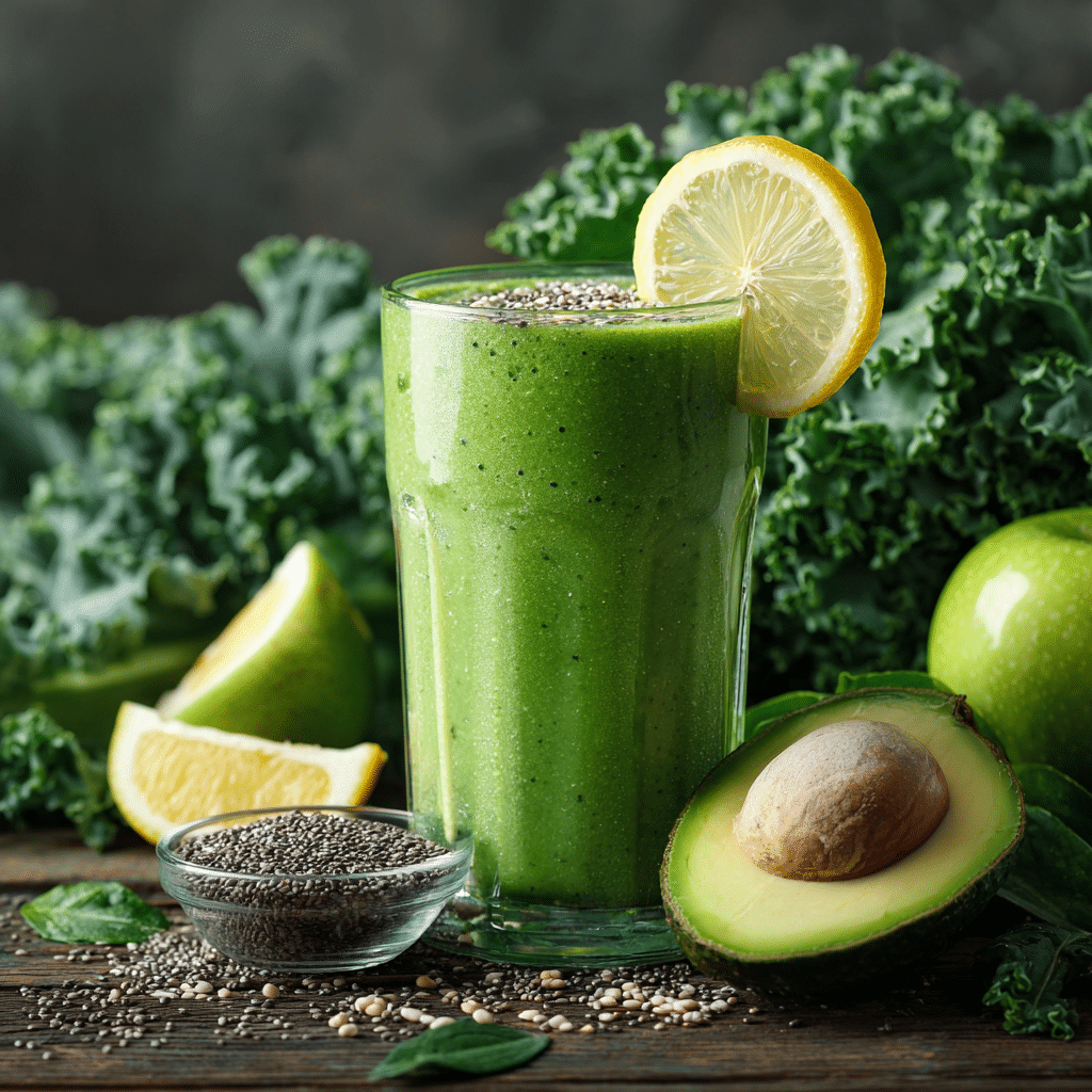 cucumber mint green tea smoothie