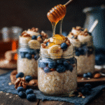 Quinoa Breakfast Jars with Honey and Nuts