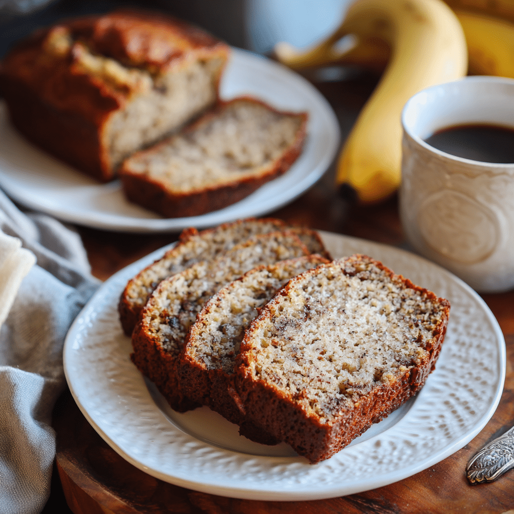 sliced gluten-free banana bread