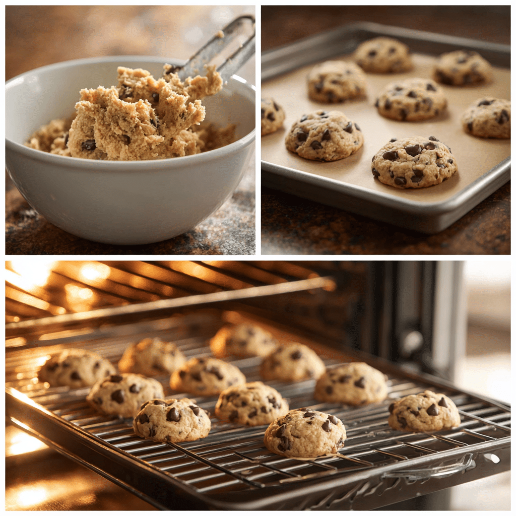 steps to make gluten-free chocolate chip cookies