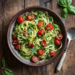 zucchini noodles low calorie recipe served in bowl