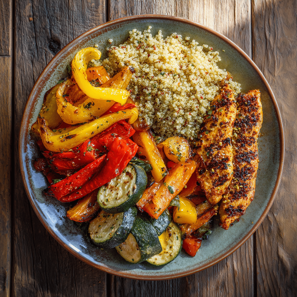 50/50 plate method with balanced meal