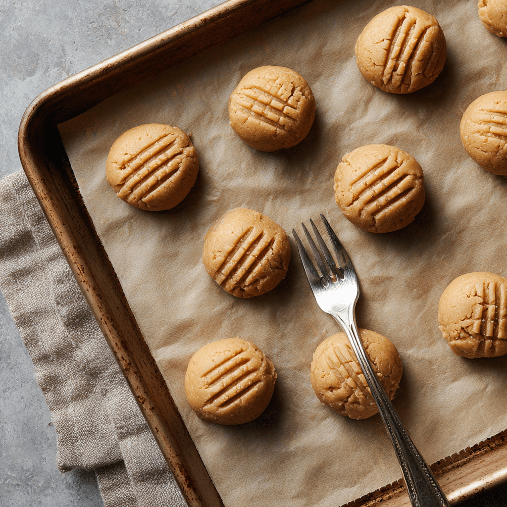 unbaked gluten-free cookie dough on tray