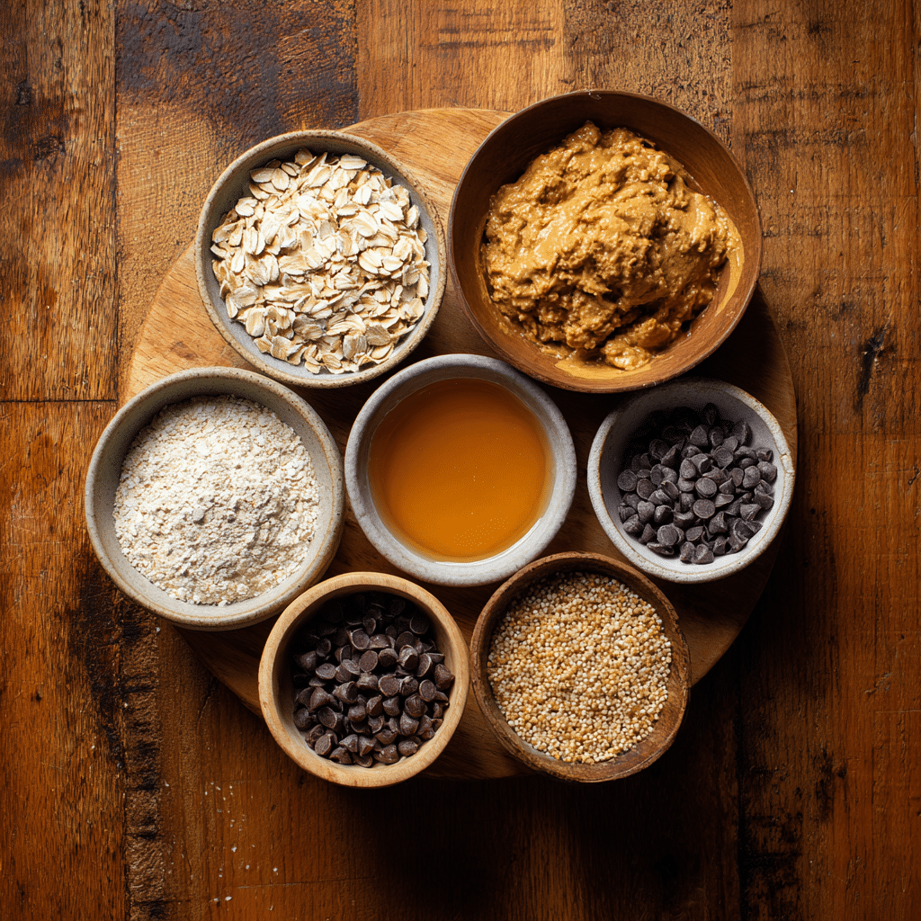 Ingredients for Gluten Free No Bake Peanut Butter Energy Balls