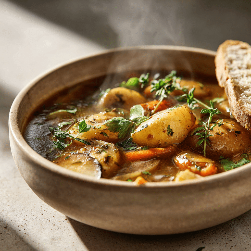 Witch’s Brew Stew simmering in Dutch oven