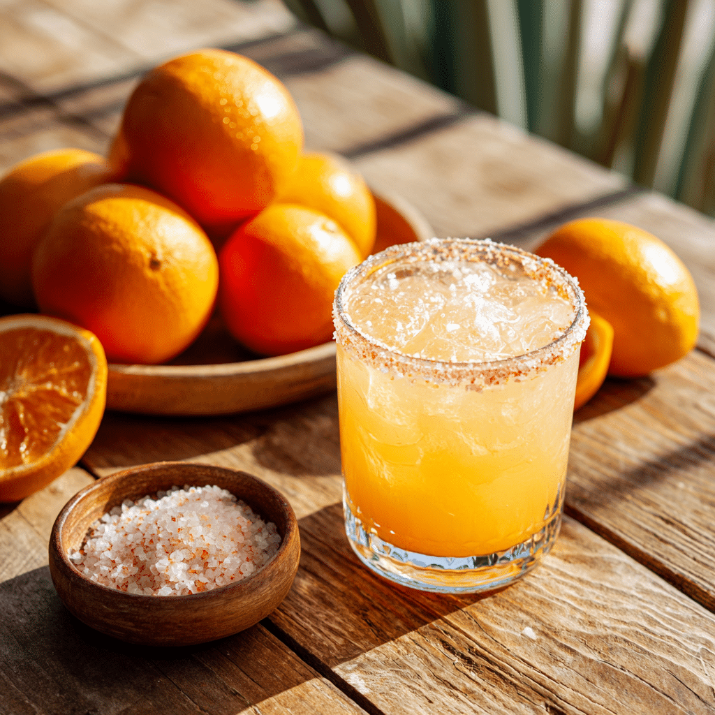 Cortisol cocktail recipe with orange juice and coconut water
