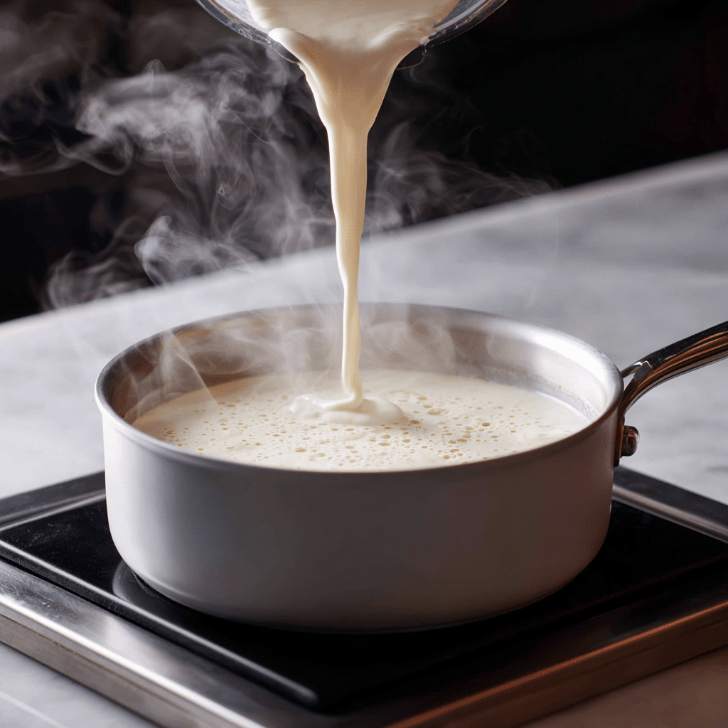 Blending cottage cheese Alfredo sauce