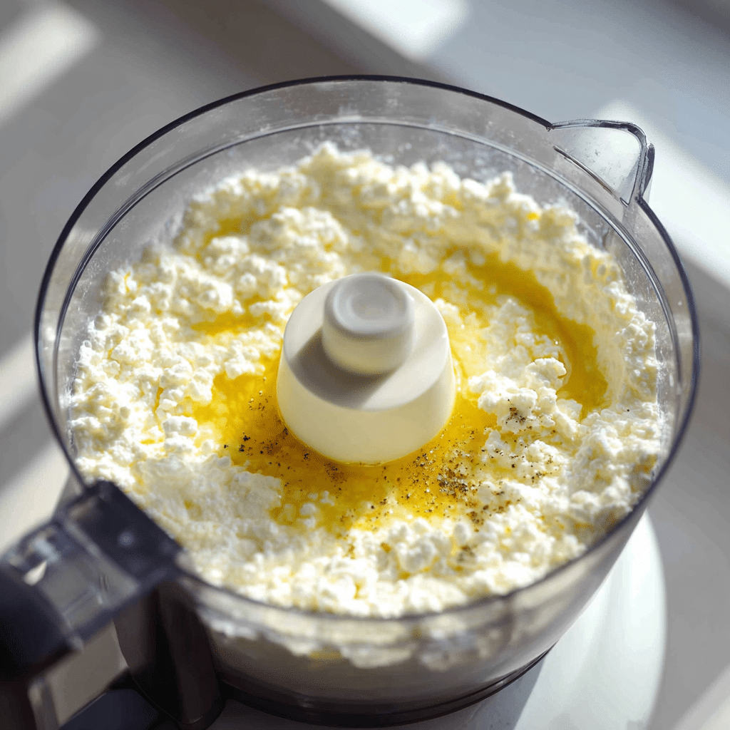 Blended cottage cheese and egg for wrap base