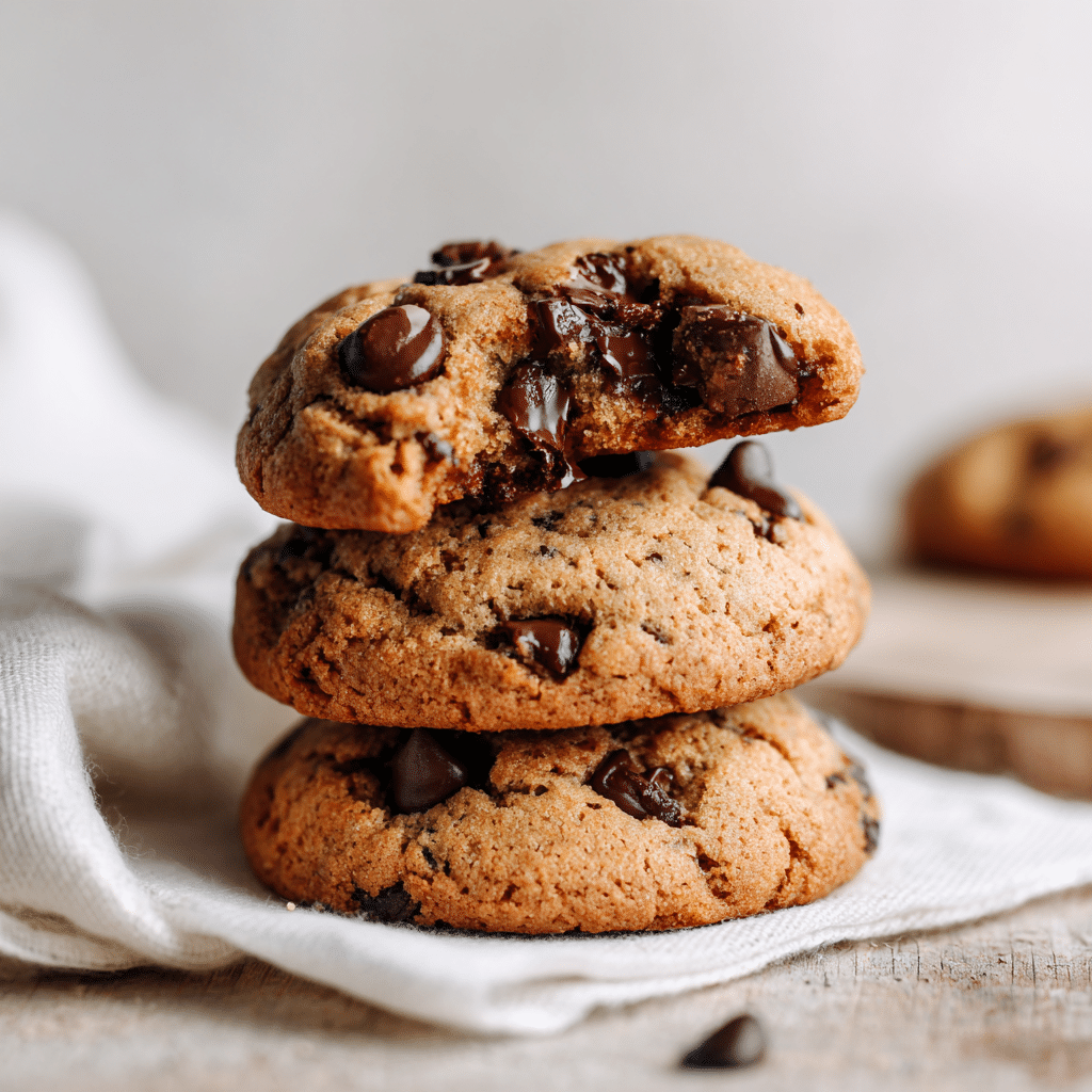 Stacked Gluten Free Chocolate Chip Cookies Ready to Serve