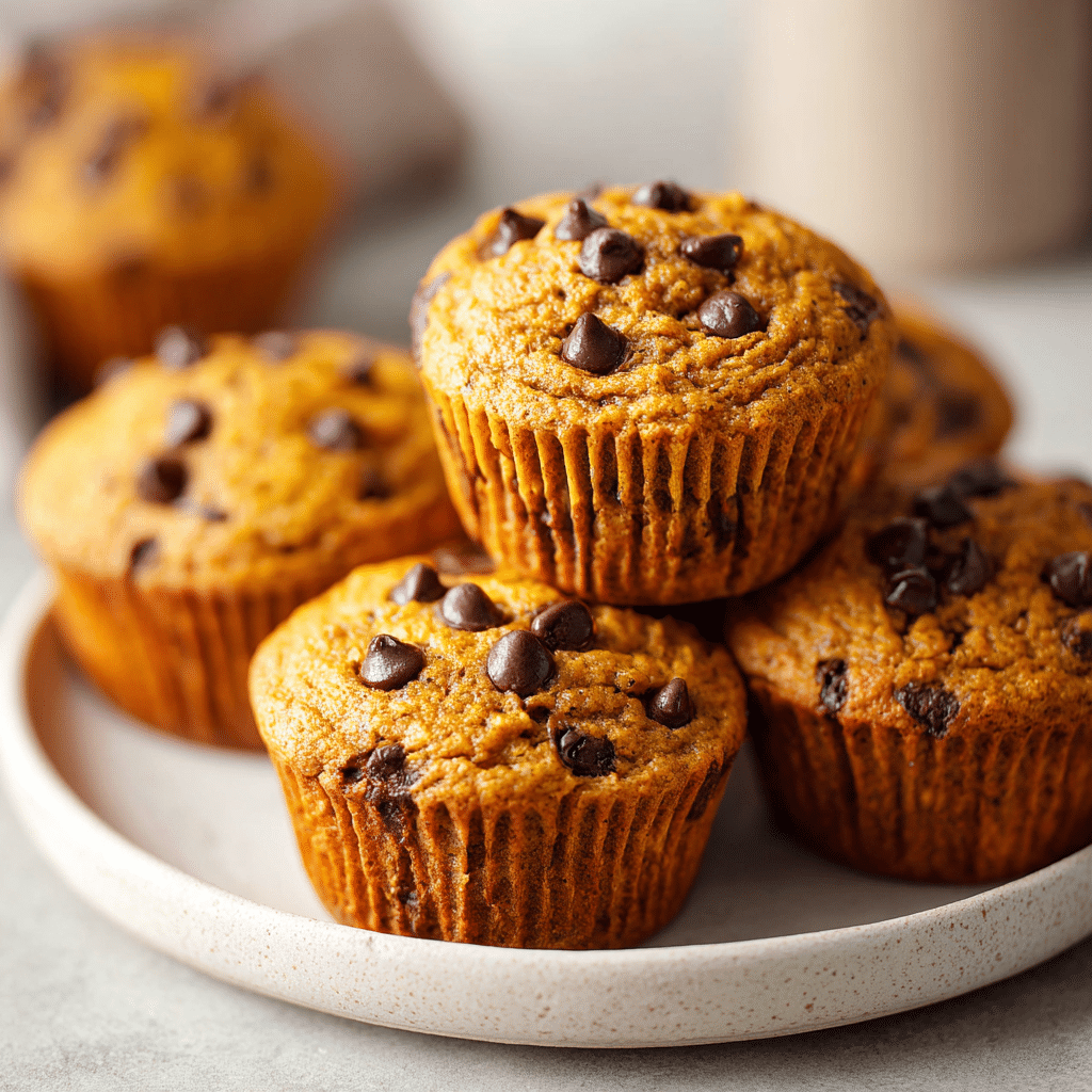 Served Gluten Free Pumpkin Chocolate Chip Muffins