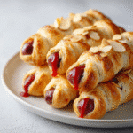 Zombie Finger Hot Dogs on white plate with ketchup