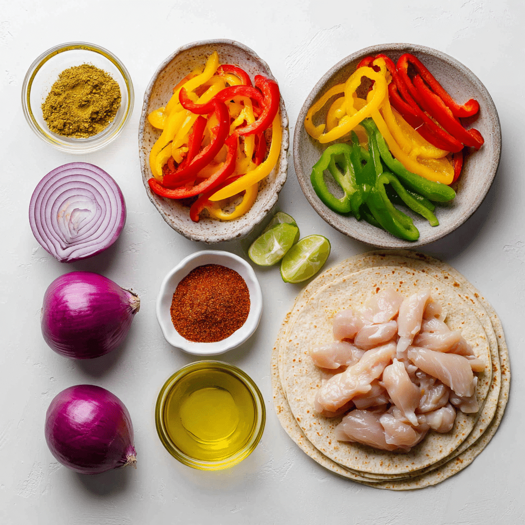 Ingredients for Sheet Pan Chicken Fajitas (Gluten-Free)