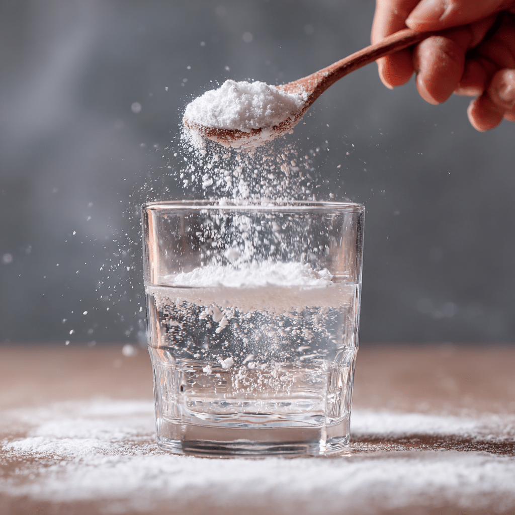 Stirring harmonia cortisol cocktail in glass