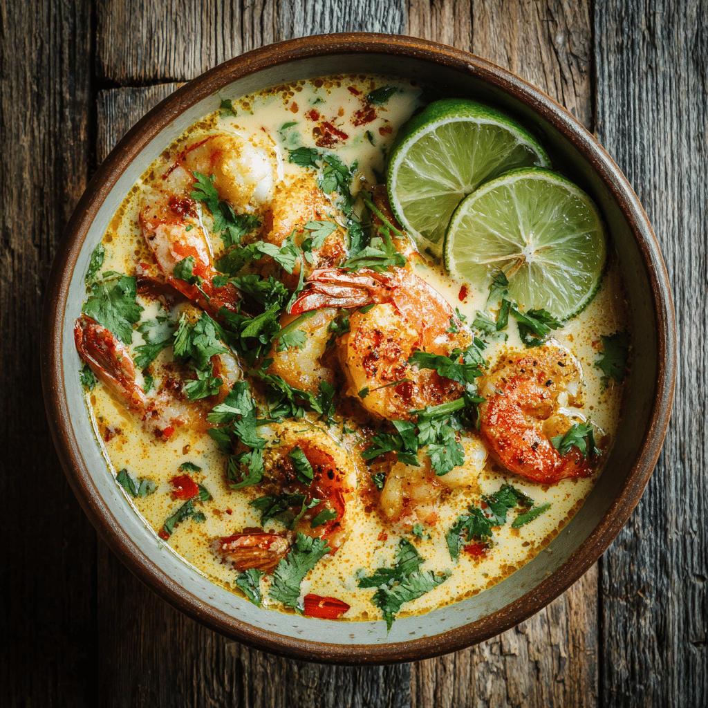 Thai Coconut Curry Shrimp Gluten Free in bowl
