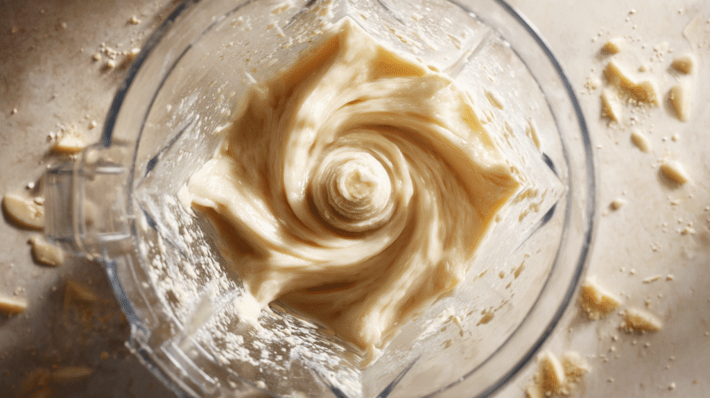 Blending frozen bananas into nice cream