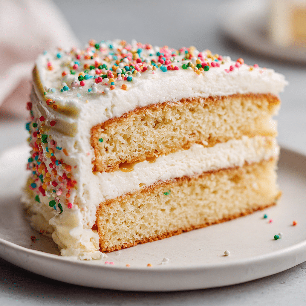 Easy Gluten Free Birthday Cake with Vanilla Frosting