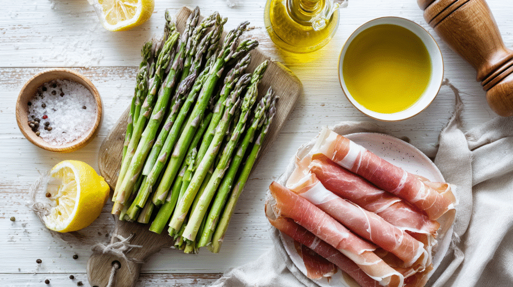 Ingredients for Prosciutto-Wrapped Asparagus
