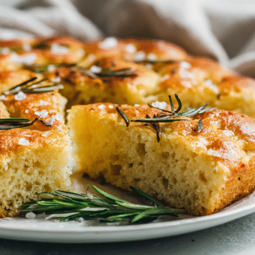 Easy Gluten Free Focaccia with rosemary and sea salt