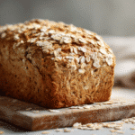 Gluten free oatmeal bread loaf with oat flour
