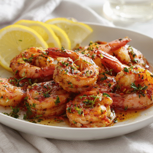 Quick Gluten-Free Shrimp Skillet with garlic and olive oil