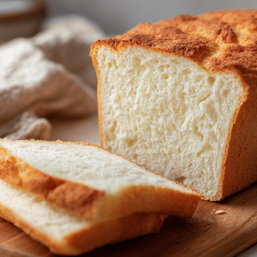 Soft Gluten-Free Sandwich Bread on cutting board sliced
