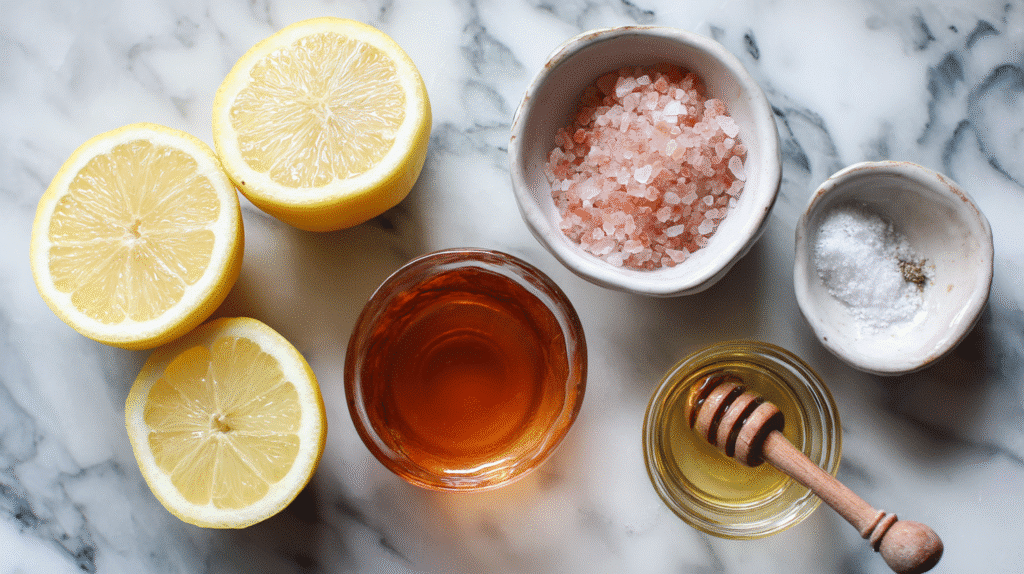 Ingredients for morning mineral hydration tonic